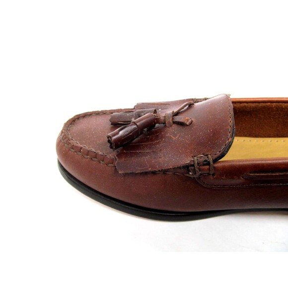 G.H. Bass & Co. Jackie Brown Leather Tassel Loafers Size 7 - Picture 9 of 15